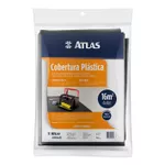 Lona Plástica De Polietileno 4x4M Preta Atlas 