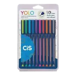 Kit de Canetas Esferográficas Yolo Cis - 0.7mm - 10 Cores