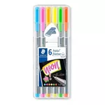 Kit Canetas Fineliner Staedtler - 6 Cores Neon