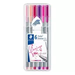 Kit Canetas Fineliner Staedtler - 6 Cores Flamingo 