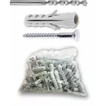 BUCHA PLASTICA C/PARAFUSO S-10 PCT 50PÇS - BRINDE 1 BROCA CONC.