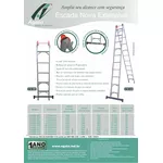 ESCADA ALUMINIO ABRIR E EXTENSIVA 05D 1.4 X 2.6MT AGATA