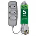EXTENSAO ELETRICA 05MT 10A 250V CINZA ILUMI 1792