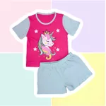 PIJAMA INFANTIL FEMININO - UNICÓRNIO ROSA CHICLETE