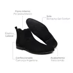 Bota Masculina de Camurça Chelsea Preto 