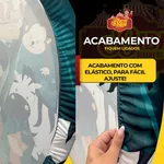 Capa Painel Redondo Glitter Preto Dourado 02