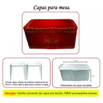 Capa Mesa Tecido Premium Sublimado Veste Fácil 0,70x1,40 Tema Natal Data Especial Natalino Santa Claus Merry Christmas