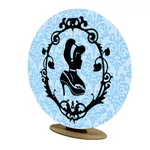 Capa Mini Painel Redondo 50x50cm Decorativo Tema Cinderela Princesa Decoração Festa Menina