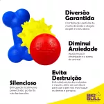 Kit Brinquedos Porte Pequeno Bola Cravo Osso Bola - Big Bull Pet
