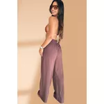 Calça Pantalona Marrom Malia