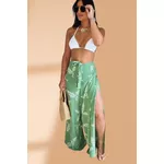 Calça Pantalona Envelope Folhagens