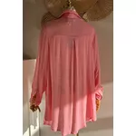 Saída de Praia Camisa Básica Rosa Coral Claro