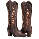Bota Country Feminina Cano Longo e Bordado