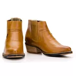 Botina Country Masculina Cano Curto Em Couro