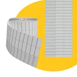 Etiqueta Serrilha DobrÁvel - 93x10 - Bopp Brilho - 1 Carreira - Rabicho Direita Branco Pack 12 Rolos g