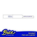 Etiqueta Serrilha DobrÁvel - 93x10 - Bopp Brilho - 1 Carreira - Rabicho Direita Branco Pack 12 Rolos g