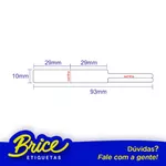 Etiqueta Serrilha DobrÁvel - 93x10 - Bopp Brilho - 1 Carreira - Rabicho Direita Branco Pack 12 Rolos g