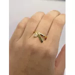Anel de Plaquinha com Coração de Zircônia 
