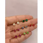 Brinco Infantil Pedras Coloridas
