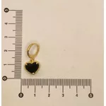 Brinco Argola Coração Preto 
