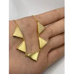 Colar com Triângulos 40cm + Extensor