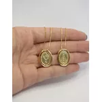 Colar Nossa Senhora Aparecida Medalha Giratória 45cm