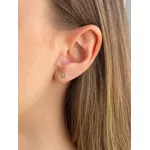 Brinco Redondo com Zircônia 4mm Fechado