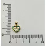 Pingente Coração Abalone Zircônia