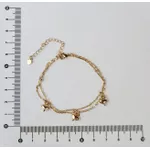 Pulseira Dupla De Bolinhas E Coração