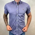Camisa Manga Curta PRL Azul ⭐