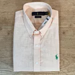 Camisa Manga Curta Linho PRL Salmão