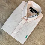 Camisa Manga Curta Linho PRL Salmão