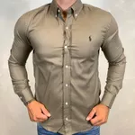 Camisa Manga Longa PRL Marrom ⭐