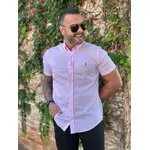 Camisa Manga Curta Xadrez PRL Rosa