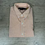Camisa Manga Curta Xadrez PRL Laranja 