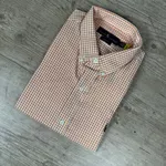 Camisa Manga Curta Xadrez PRL Laranja 