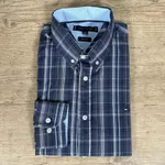 Camisa Manga Longa Th Xadrez chumbo⭐