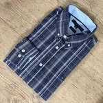 Camisa Manga Longa Th Xadrez chumbo⭐