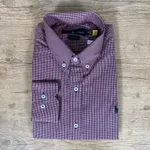 Camisa Manga Longa PRL Xadrez Lilás ⭐