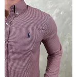 Camisa Manga Longa PRL Xadrez Lilás ⭐