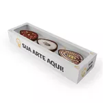EMBALAGEM KIT 3 OVOS DE PÁSCOA COM TAMPA E VISOR 100G PERSONALIZADA - 1000 UNIDADES