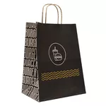 SACOLA KRAFT DELIVERY BLACK YELLOW TAMANHO G - 25 UNIDADES