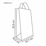 SACOLA KRAFT DELIVERY LISA TAMANHO G - 25 UNIDADES