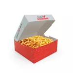 CAIXA PARA FRITURAS DELIVERY MÉDIA RED GOURMET - 50 UNIDADES