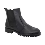 Bota Chelsea Couro Preta