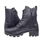 Bota Coturno Feminino em Couro Preto