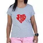 Baby Look Cinza Frases Jesus.