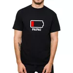 Camiseta + Copo Frases Pai Bateria Fraca Masculina Com Abridor