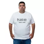 Camiseta Plus Size Se Você Cair Eu Estarei Aqui