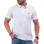 Camisa Masculina Polo Básica - Branca
